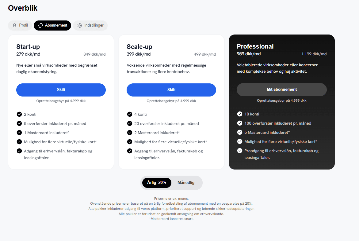 Skärmdump som visar hur man ser prenumerationsdetaljer